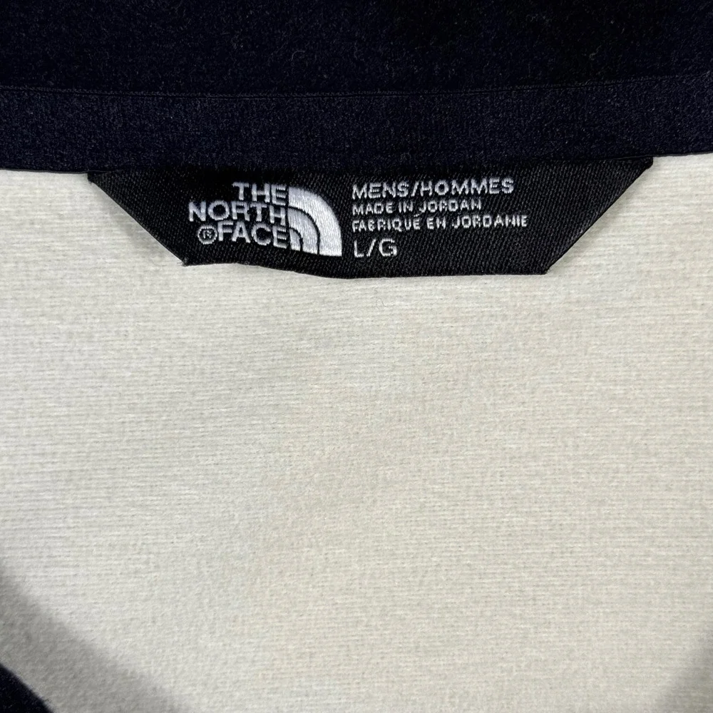 The North Face Mens Full Zip Track Jacket White/Black Color block Large